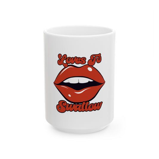 Swallow White Mug, (11oz, 15oz)