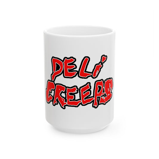 Deli Creeps White Mug, (11oz, 15oz)