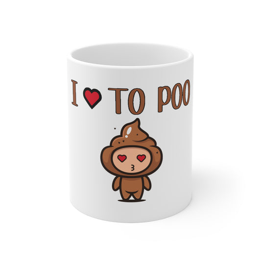 Lil' Love To Poo White Mug 11oz